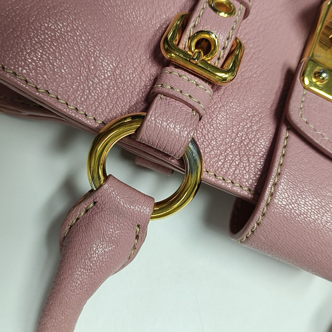 Calfskin Shoulder Bag Pink