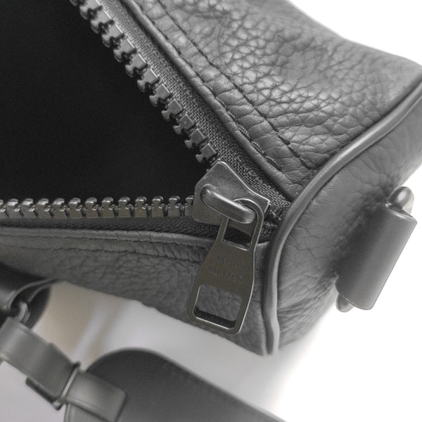 KEEPALL 25 Monogram Calfskin Black