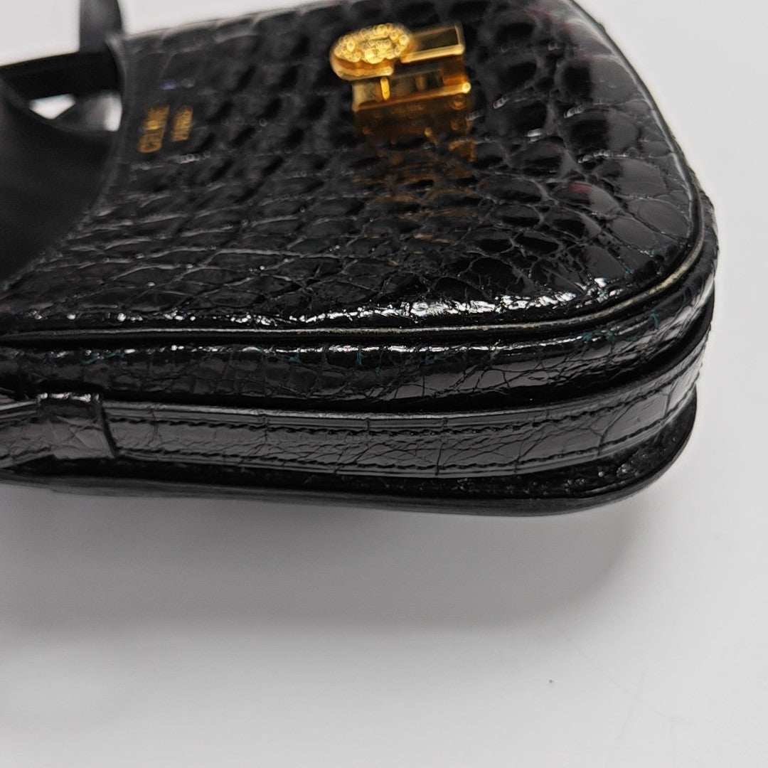 Calfskin Shoulder Bag Black