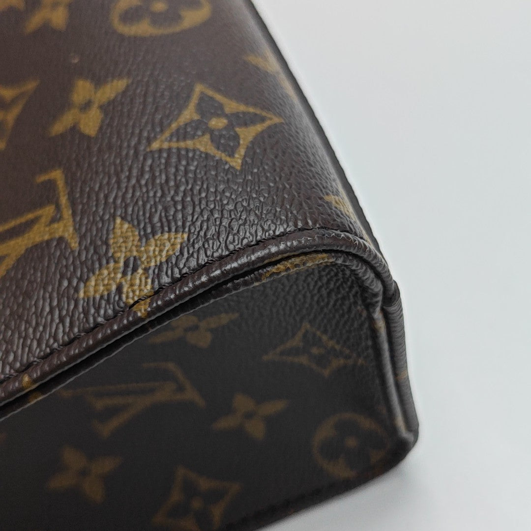 SAC PLAT MM Monogram Coated Canvas Brown