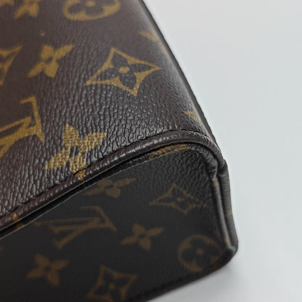 SAC PLAT MM Monogram Coated Canvas Brown
