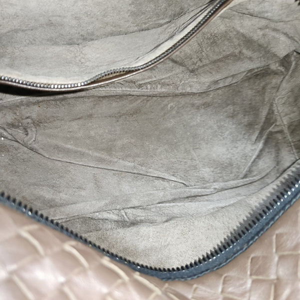 Lambskin Top Handle Bag Brown