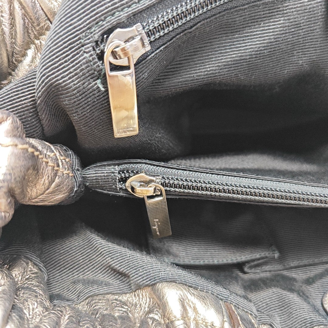 Calfskin Top Handle Bag Beige