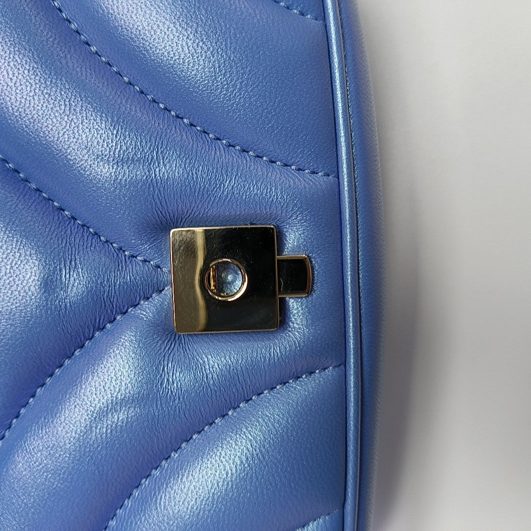 GG Marmont Super Mini Lambskin Blue