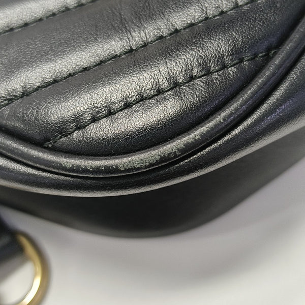 GG Marmont Small Quilted Calfskin Black