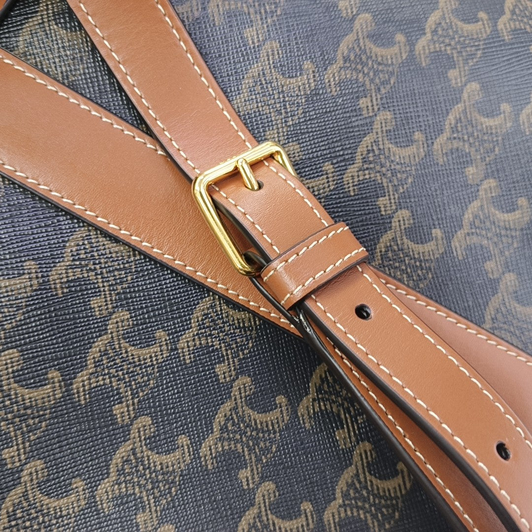 TRIOMPHE CANVAS Small Coated Canvas Brown