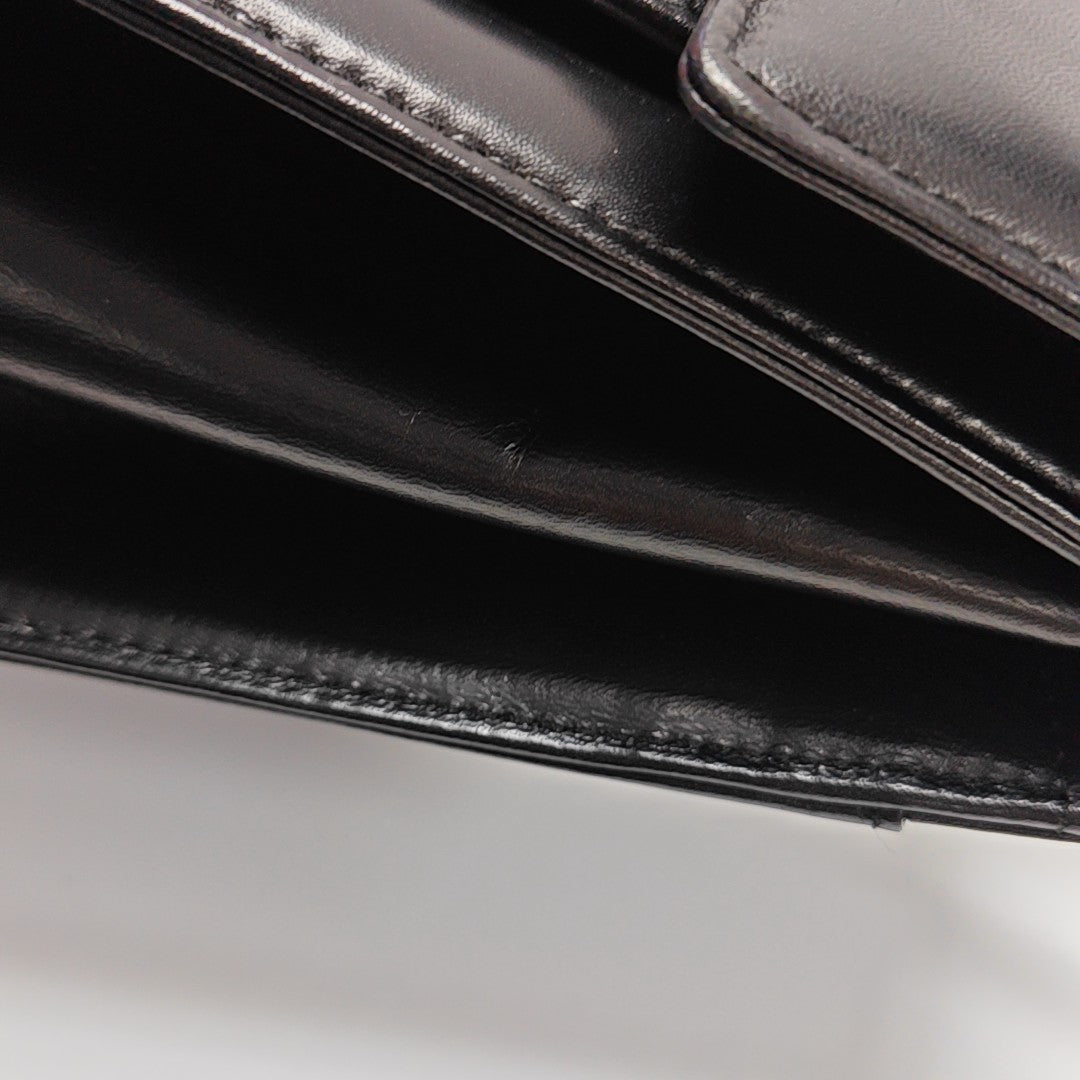Calfskin Top Handle Bag Black