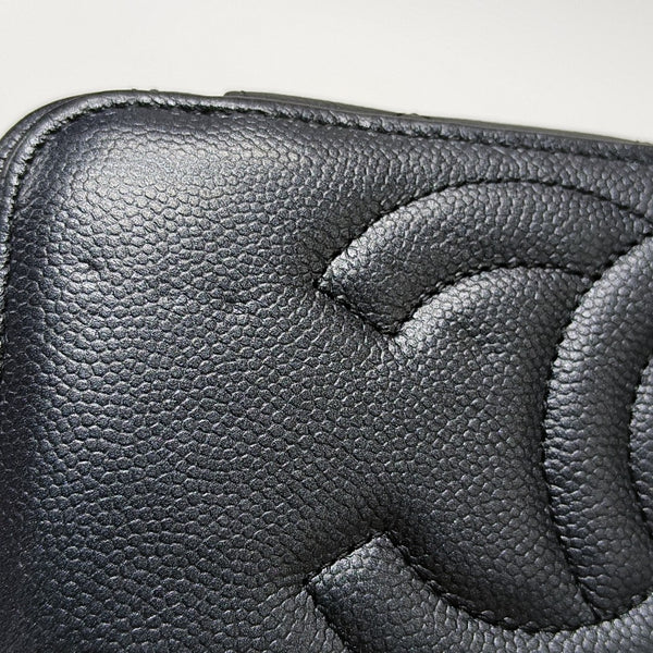 VANITY CASE Small Quilted Grained Calfskin Black