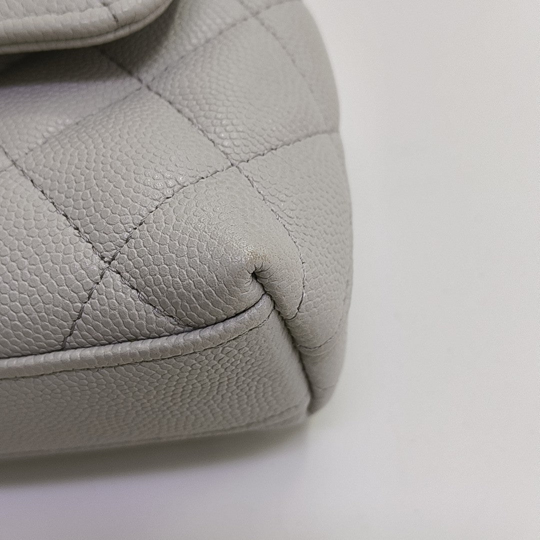 COCO HANDLE Mini Quilted Grained Calfskin Gray