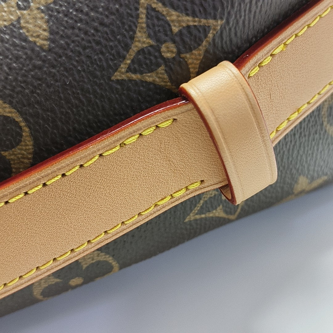 ALL IN Monogram Coated Canvas Brown