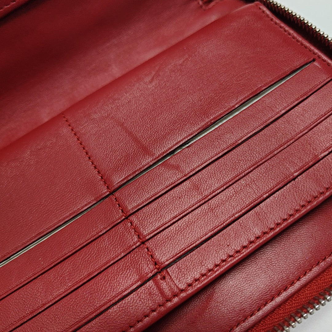 Quilted Lambskin Wallet Red