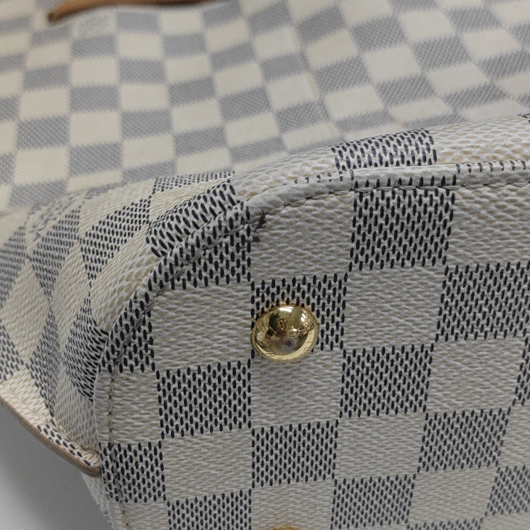 GIROLATA GM Damier Azur Coated Canvas White