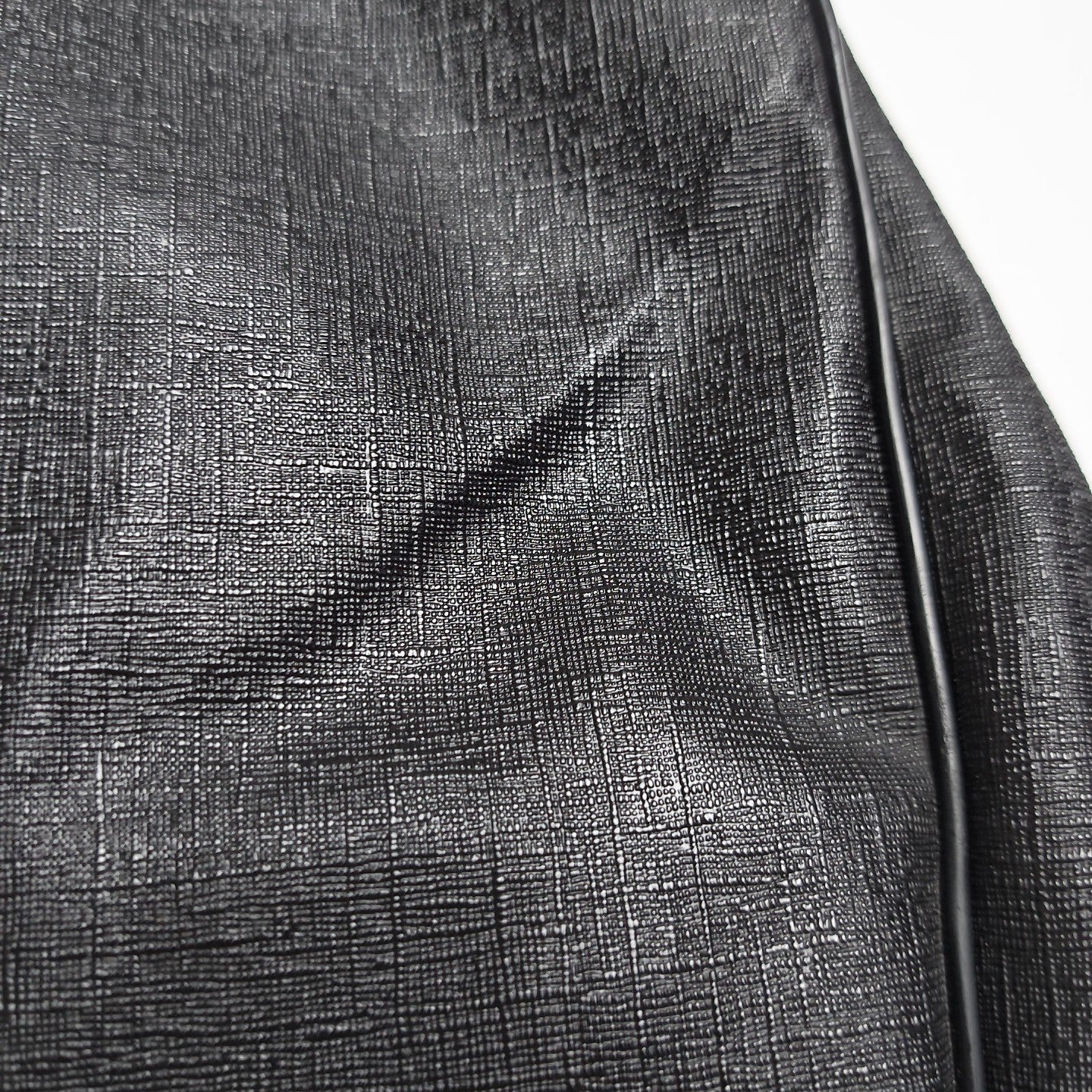 Coated Canvas Crossbody Bag Black