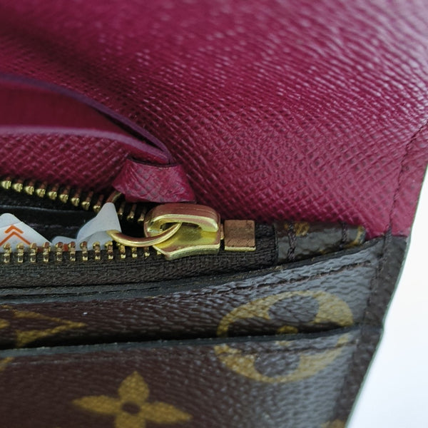 JOSÉPHINE Monogram Coated Canvas Brown Wallet