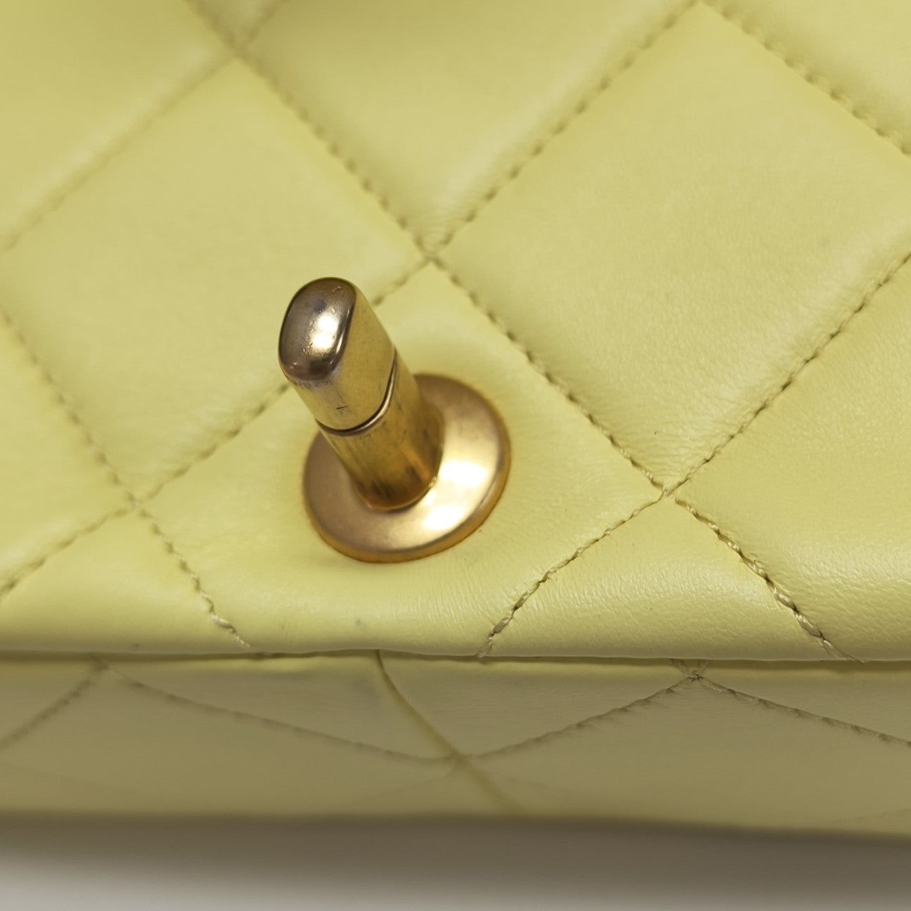 Quilted Lambskin Shoulder Bag Yellow