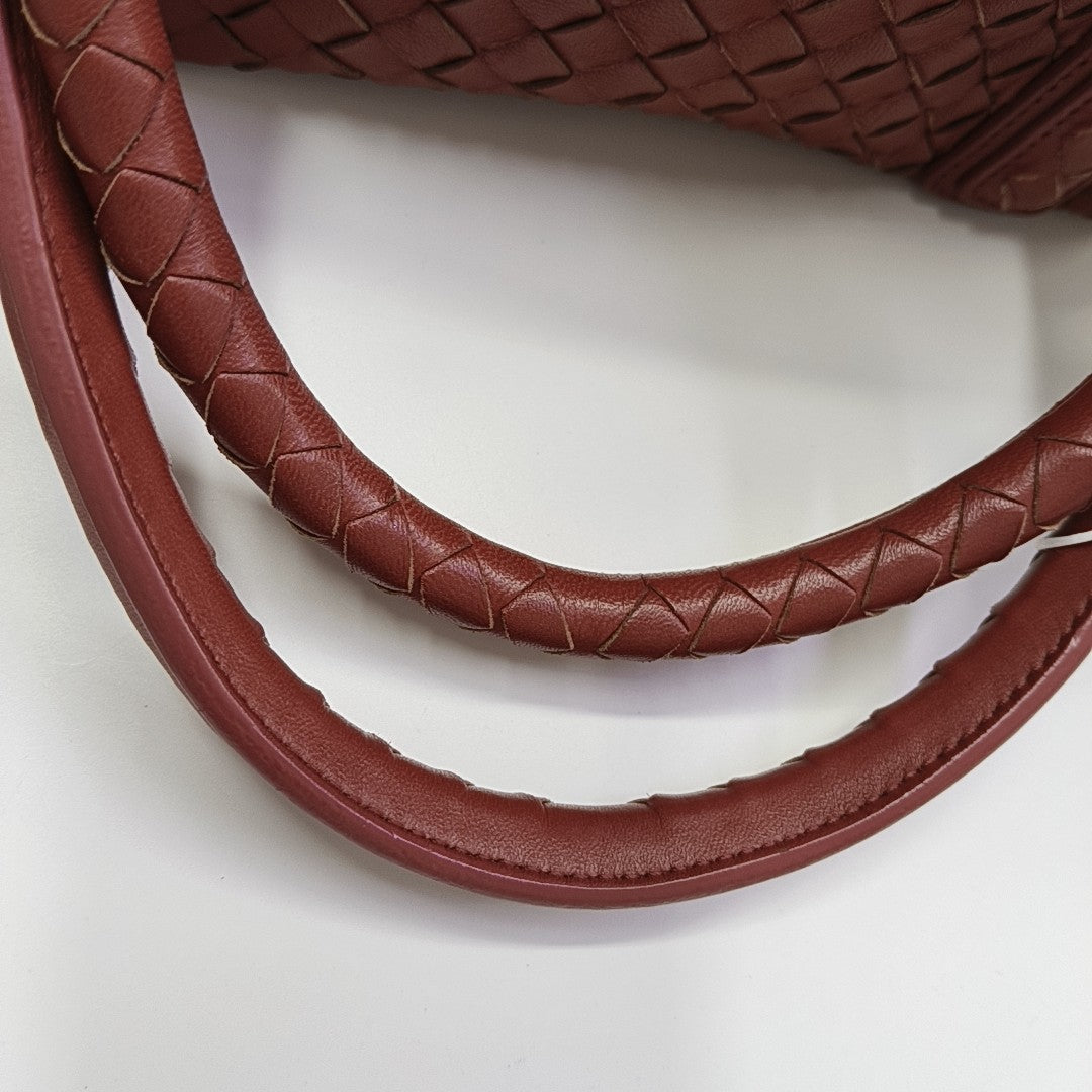 Lambskin Top Handle Bag Red