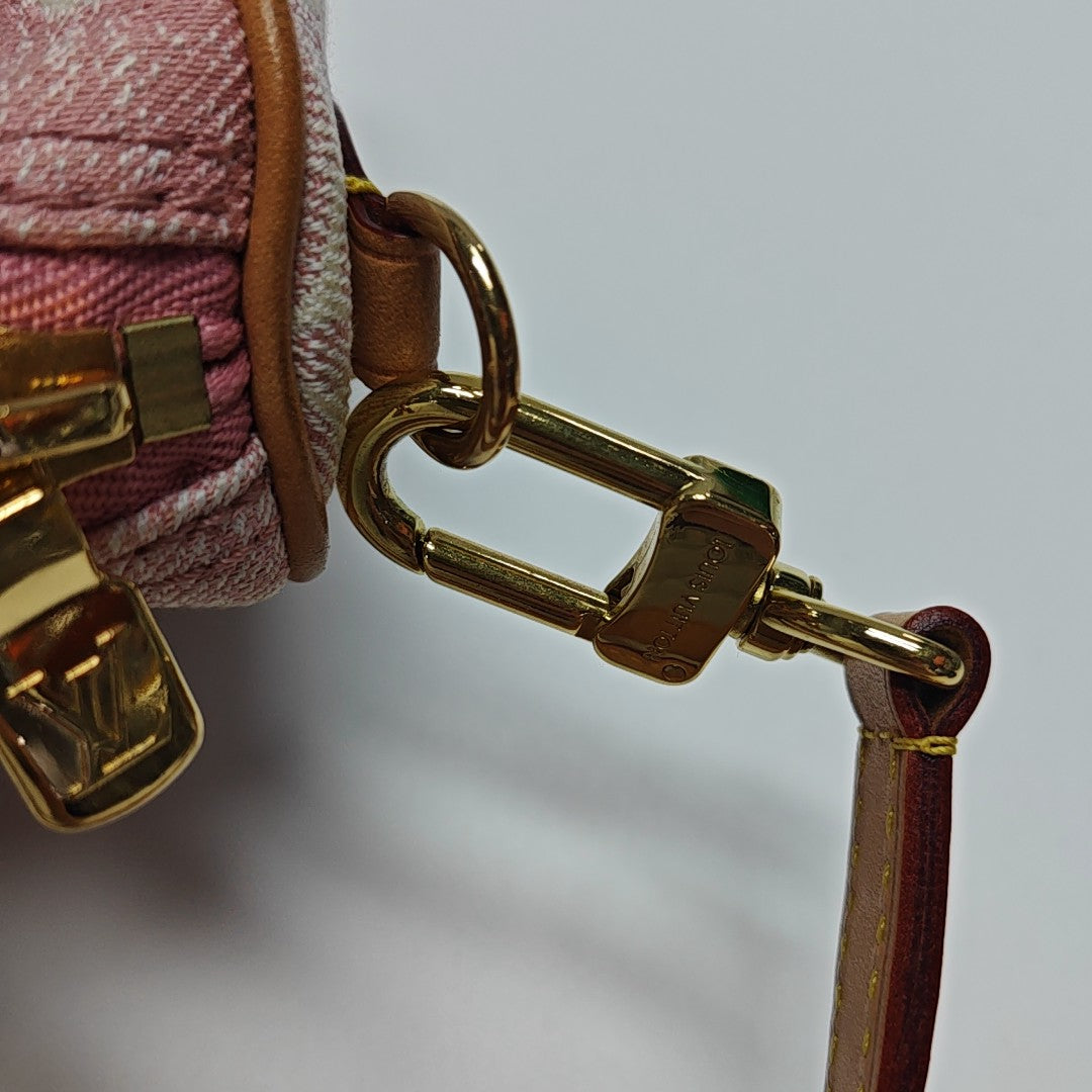 SPEEDY Nano Monogram Denim Pink