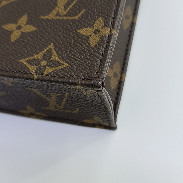 SAC PLAT Mini Monogram Coated Canvas Brown