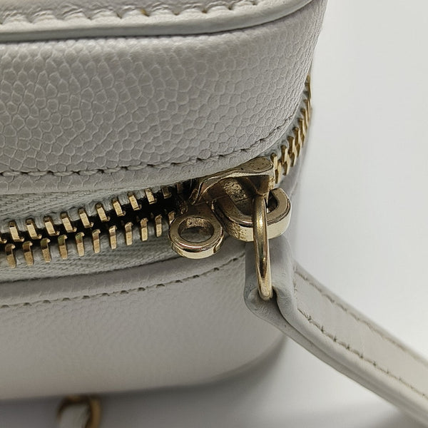 FILIGREE Small Quilted Grained Calfskin White