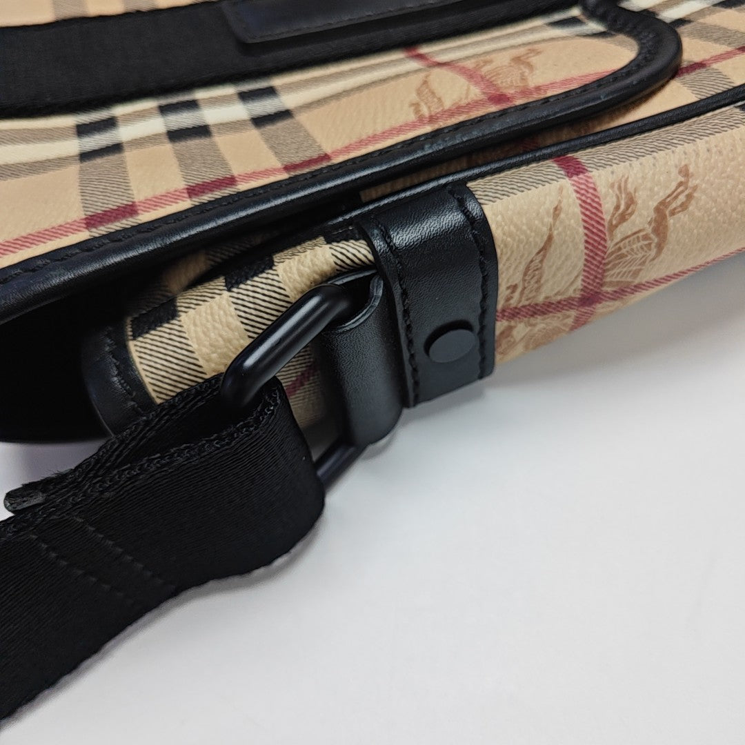 Coated Canvas Shoulder Bag Beige