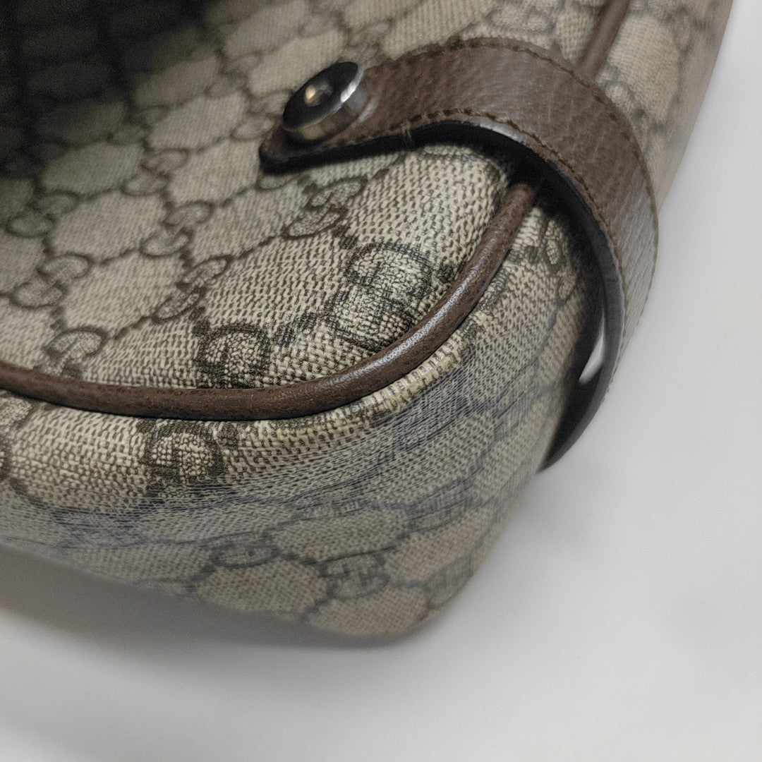 Monogram Coated Canvas Shoulder Bag Brown