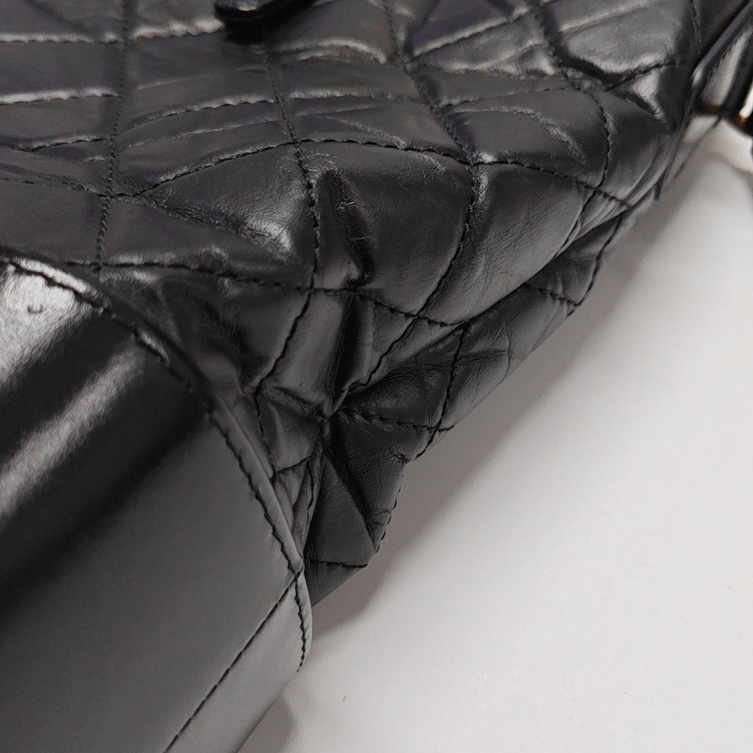 Quilted Calfskin Shoulder Bag Black