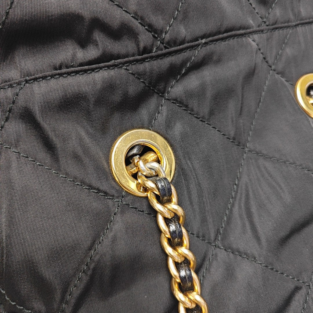 Nylon Quilted Nylon Black