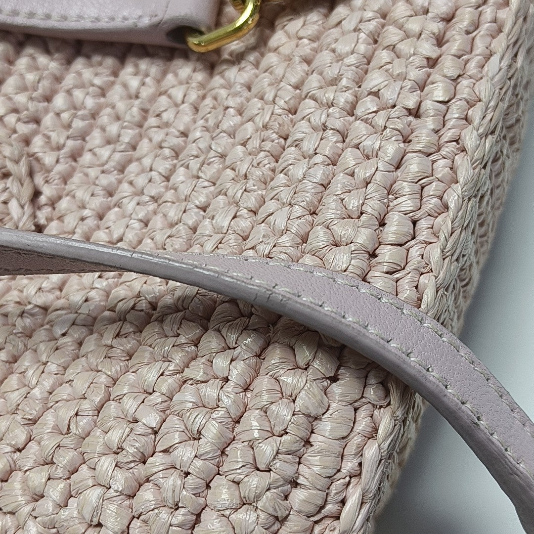 Fabric Shoulder Bag Pink
