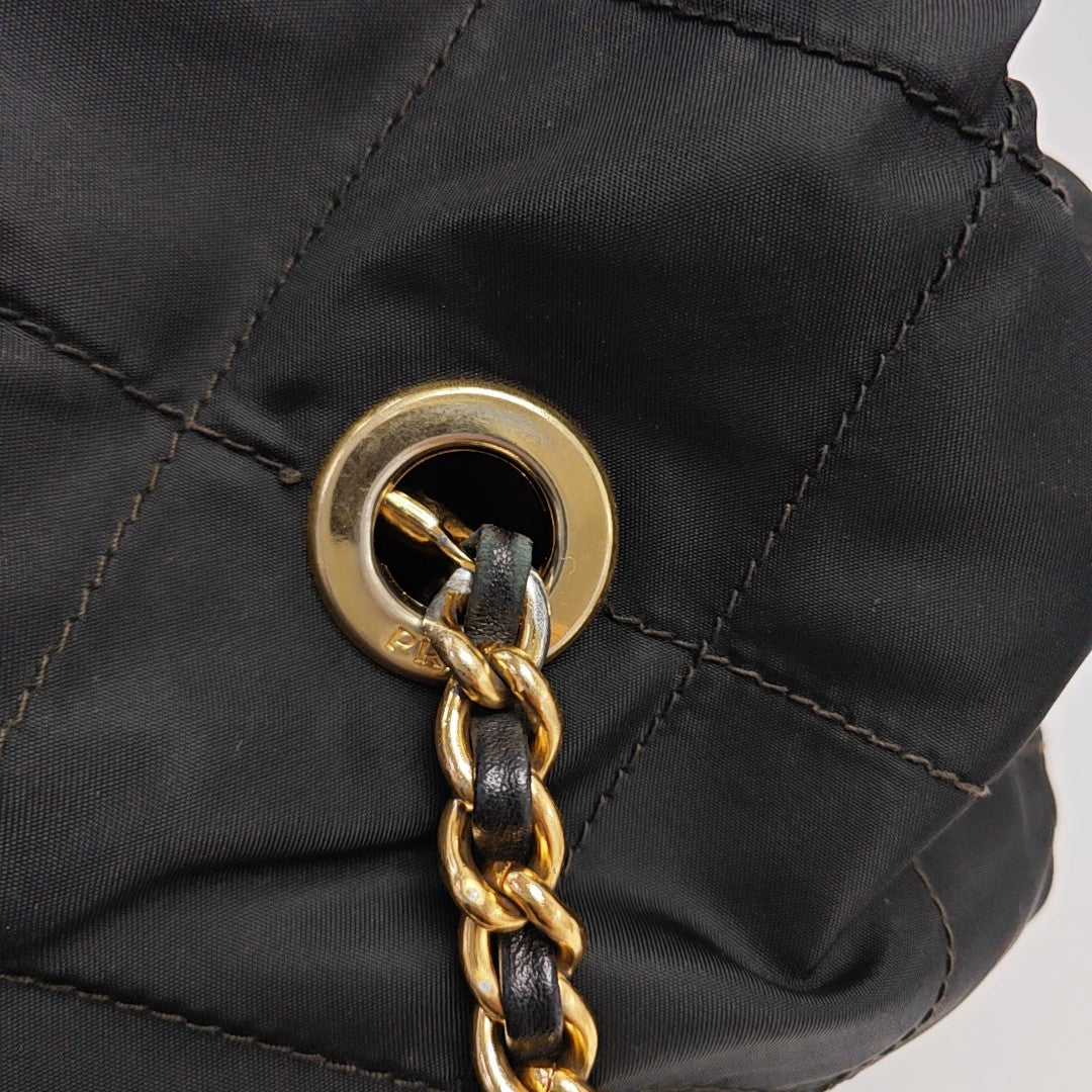 Nylon Quilted Nylon Black