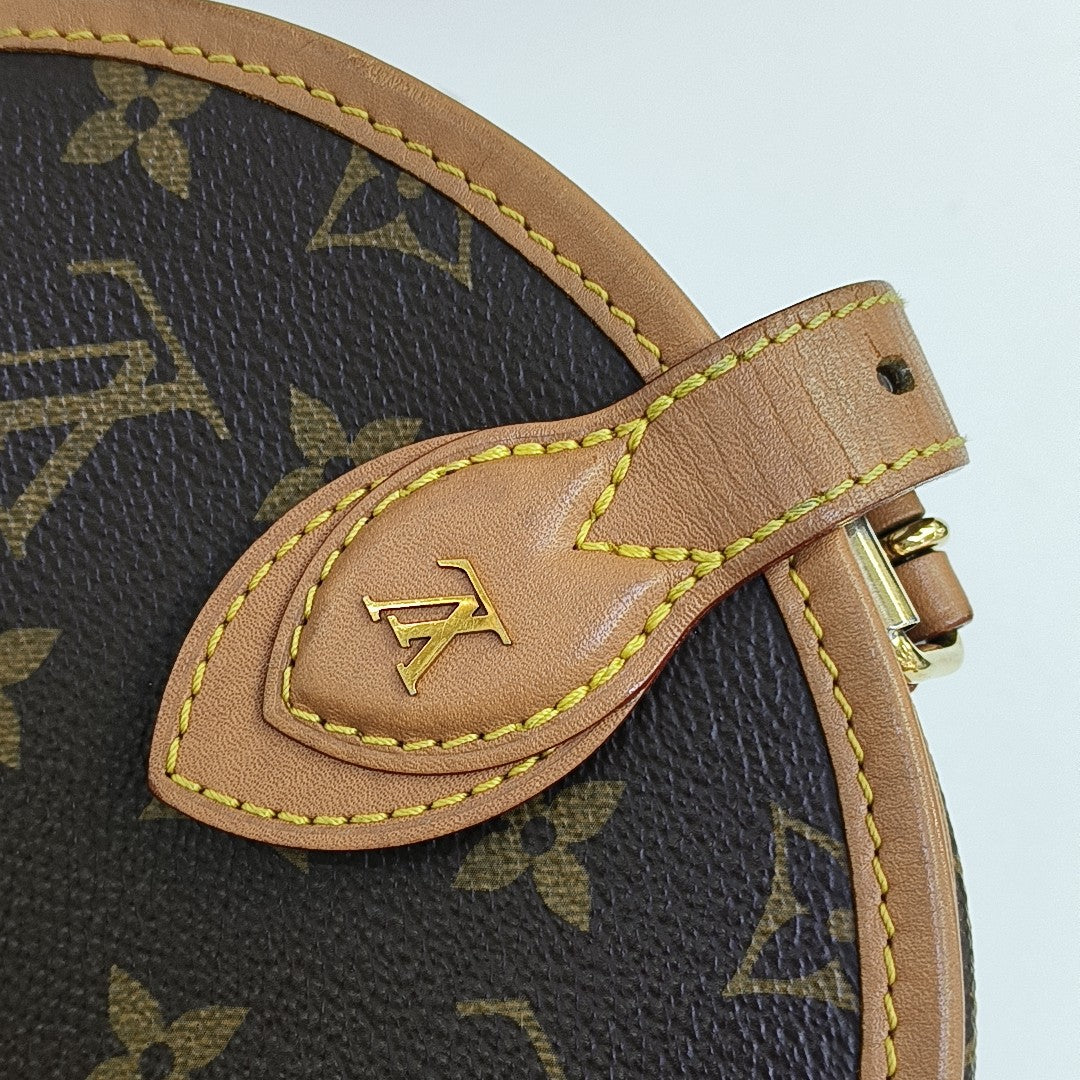 TAMBOURINE Monogram Coated Canvas Brown