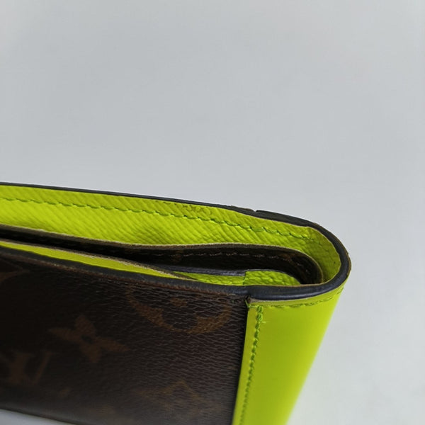 GASPAR Monogram Coated Canvas Brown Wallet