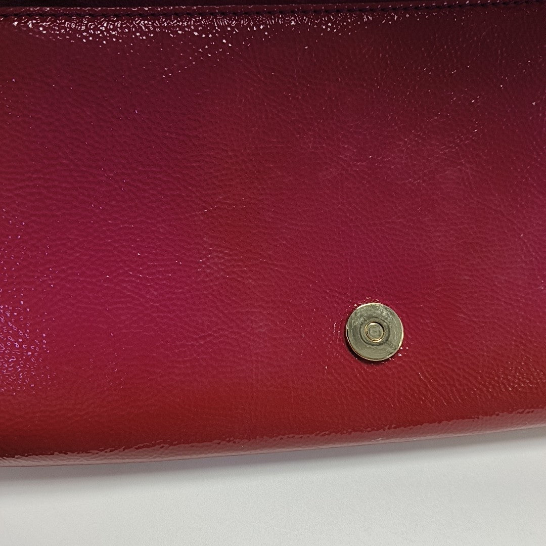Patent Leather Clutch Red