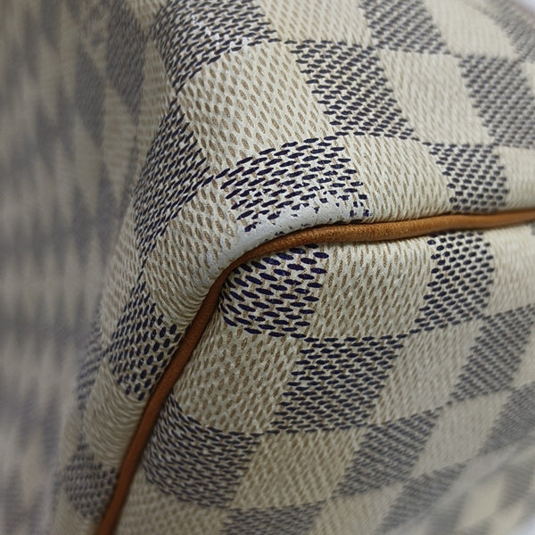 SPEEDY 30 Damier Azur Coated Canvas White