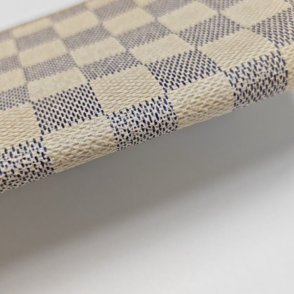 ZIPPY Damier Azur Coated Canvas White Wallet