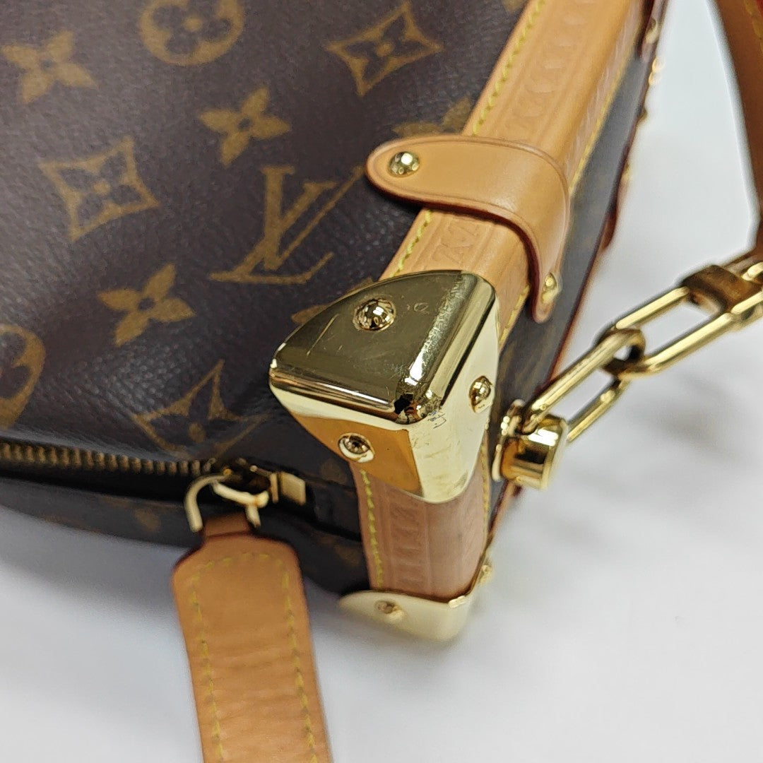 SIDE TRUNK MM Monogram Coated Canvas Brown