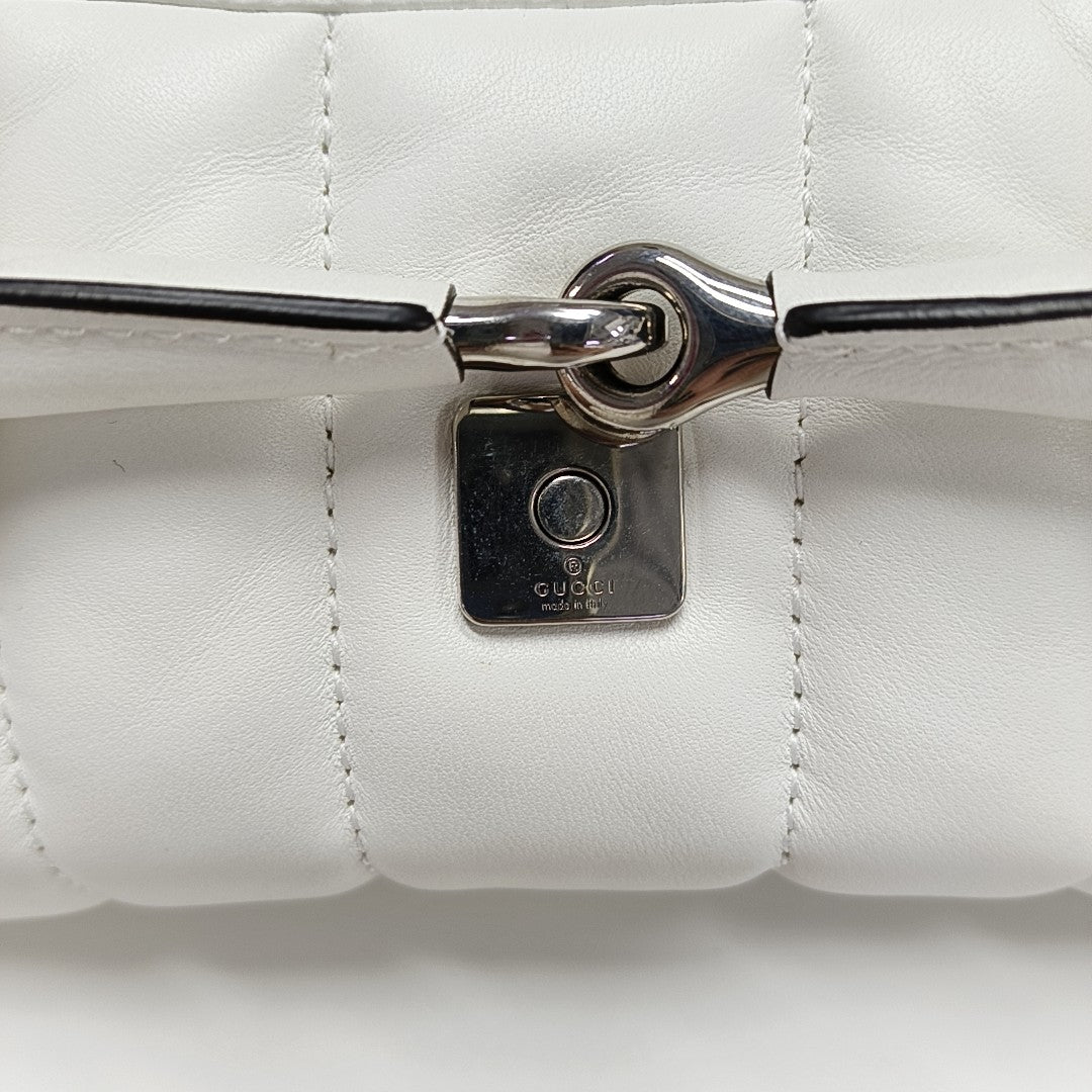 Horsebit Chain Small Lambskin White