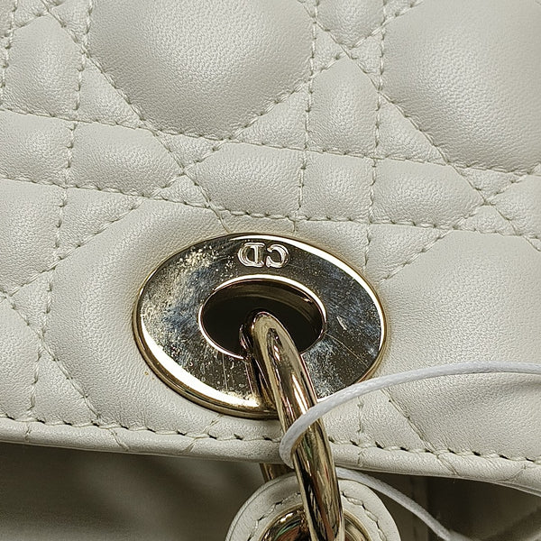 Lady Dior Small Cannage Lambskin White
