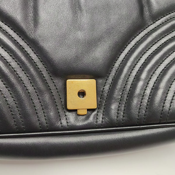GG Marmont Medium Quilted Calfskin Black
