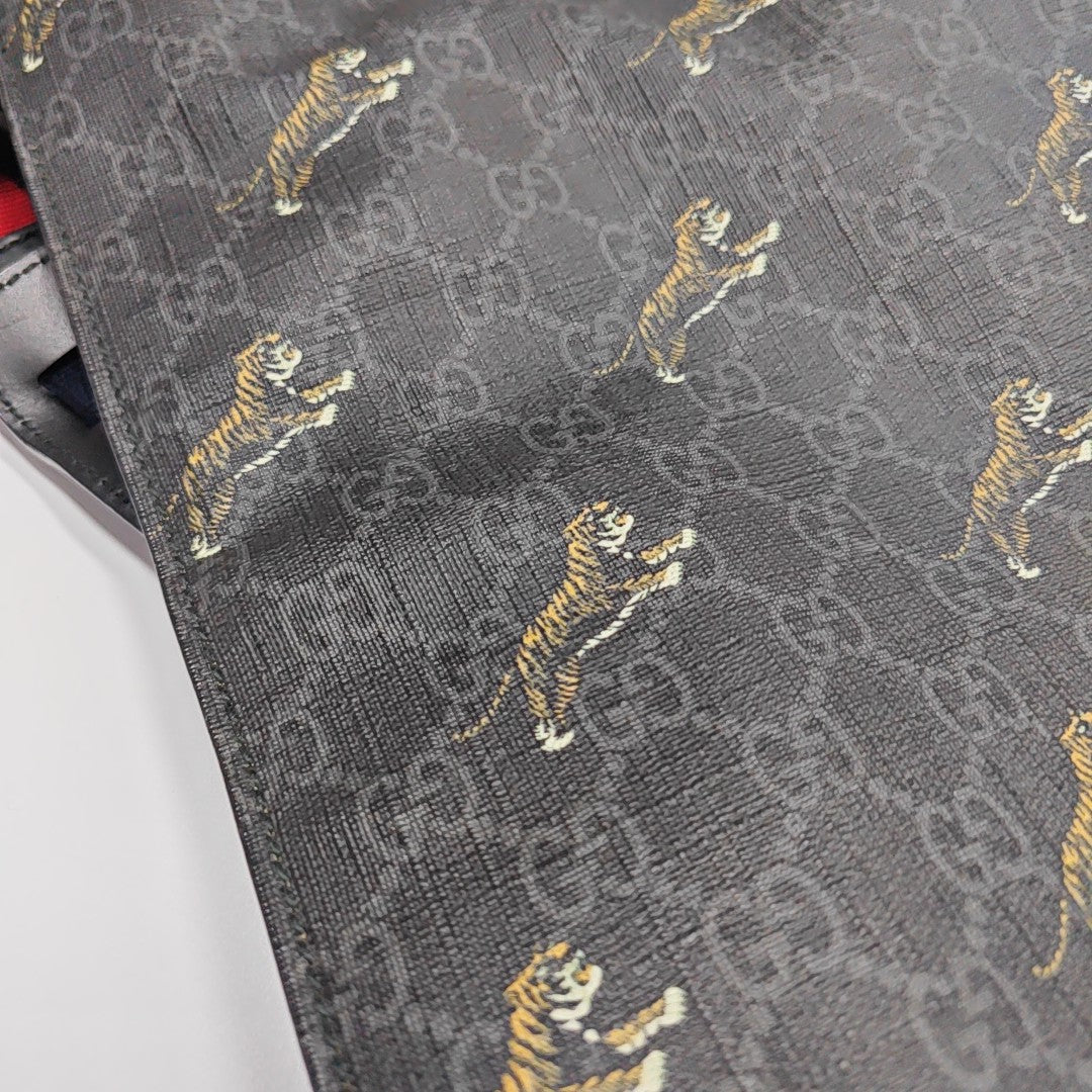 GG Supreme Monogram Coated Canvas Black