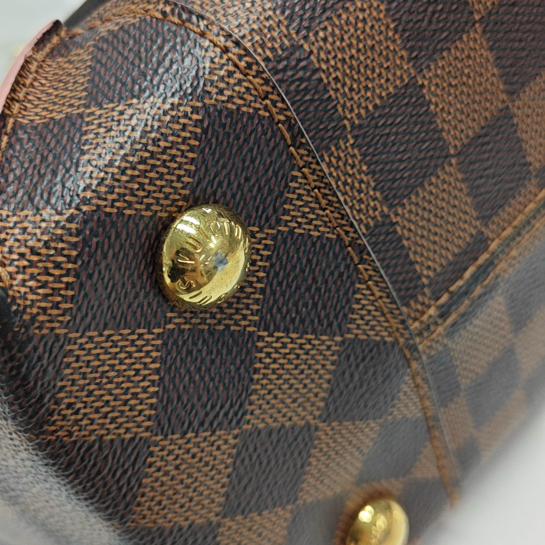 CAÏSSA PM Damier Ebene Coated Canvas Brown