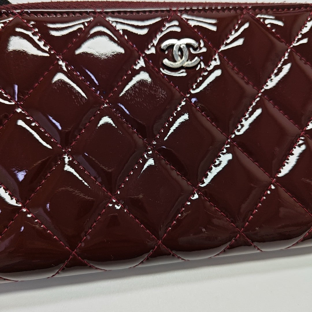 Quilted Calfskin Wallet Red