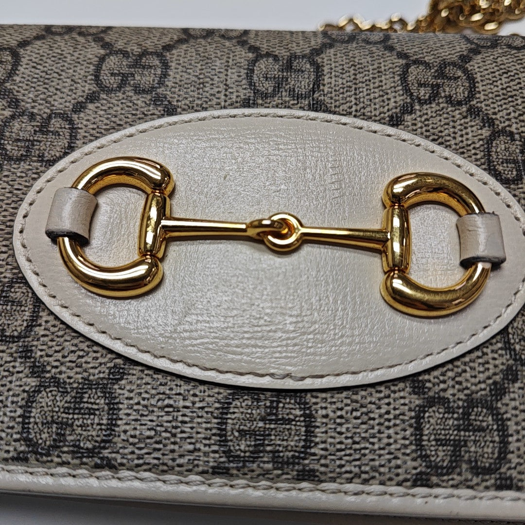 Horsebit 1955 WOC Monogram Coated Canvas Beige