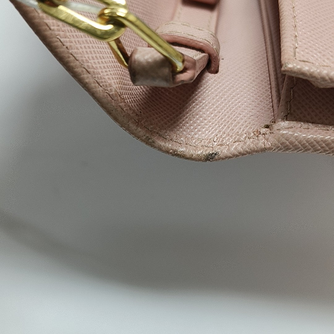 Saffiano Calfskin Shoulder Bag Pink