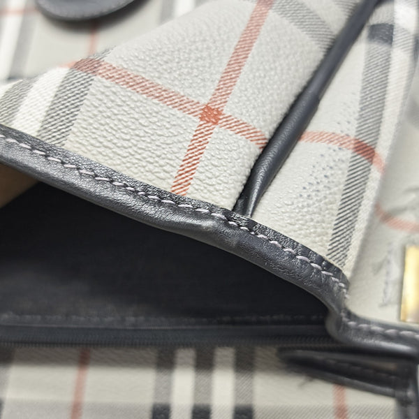 Coated Canvas Shoulder Bag Gray