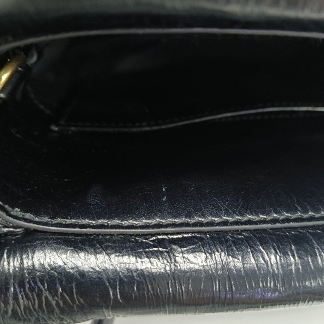 Calfskin Top Handle Bag Black