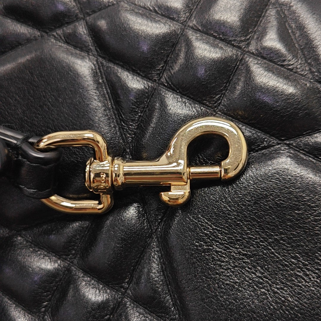 Lady 95.22 Small Cannage Calfskin Black