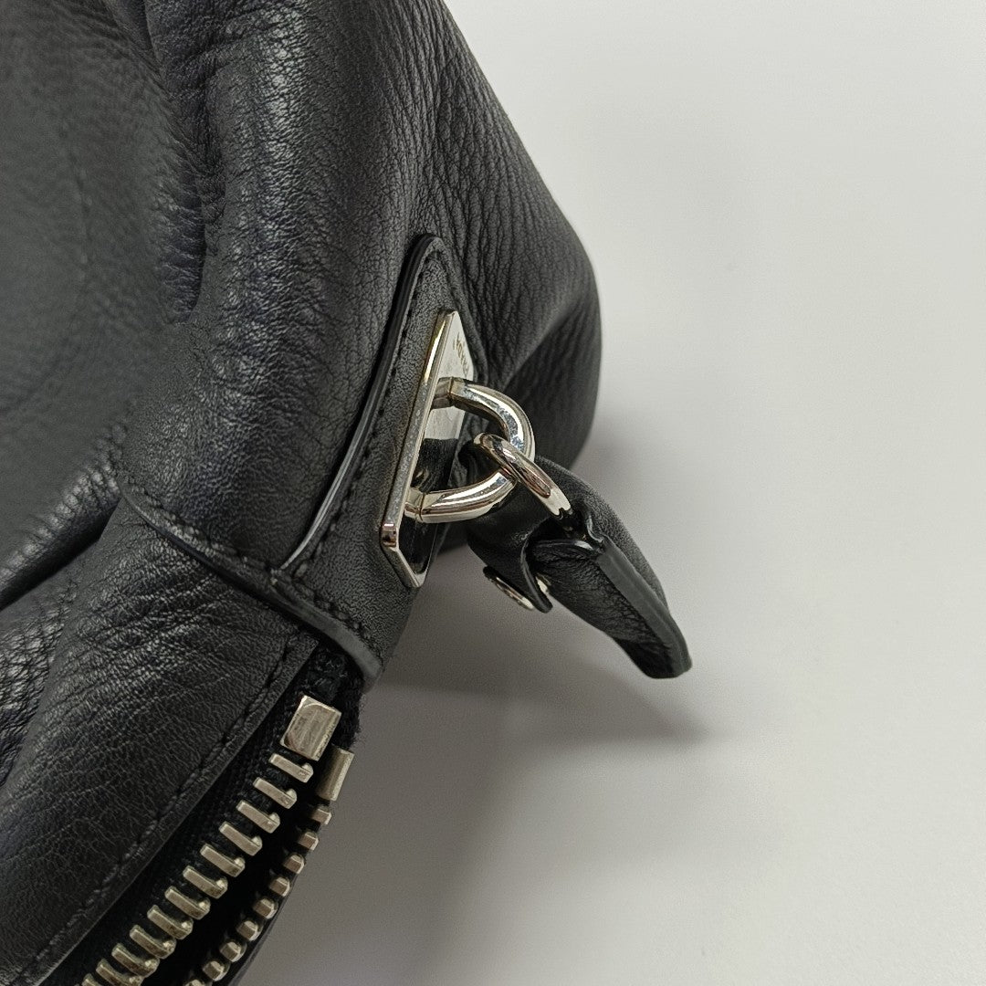 Calfskin Top Handle Bag Black