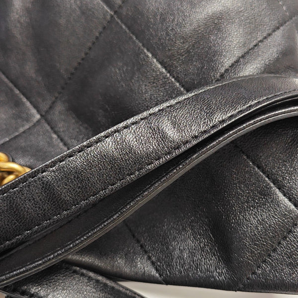 Quilted Lambskin Tote Bag Black