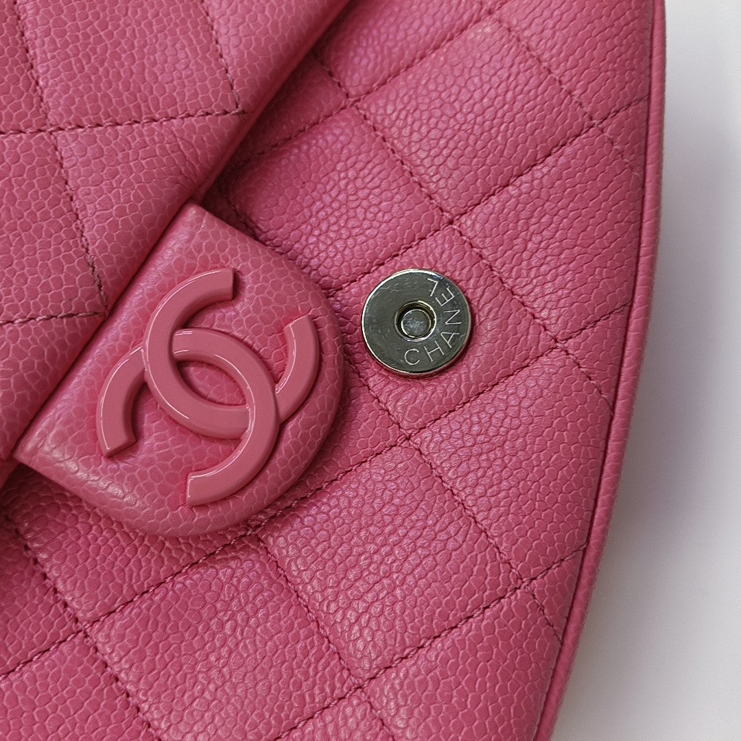 CLASSIC FLAP Mini Quilted Grained Calfskin Red