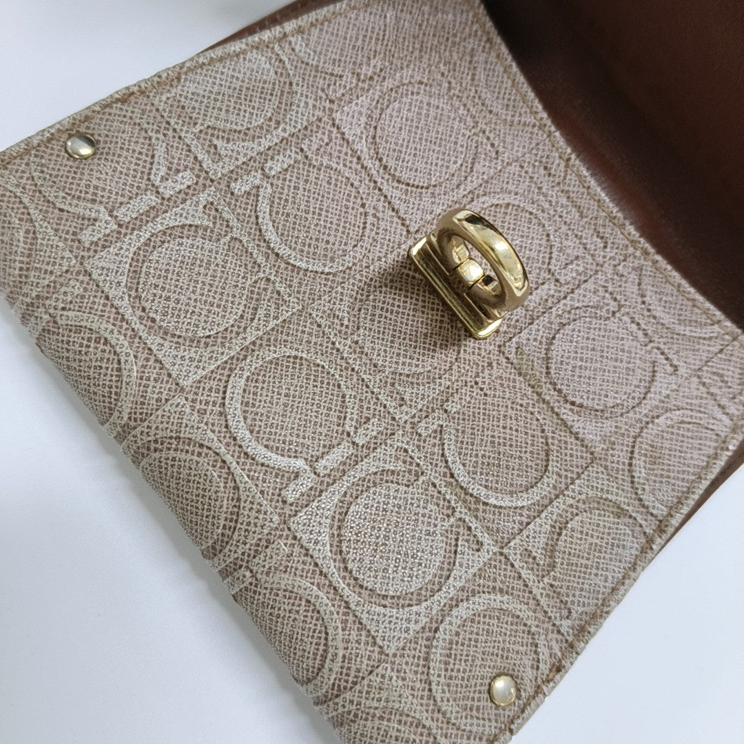 Gancio Calfskin Brown Wallet
